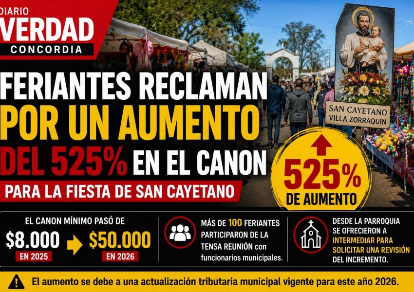 Feriantes denuncian un aumento del 525% en el canon para la Fiesta de San Cayetano