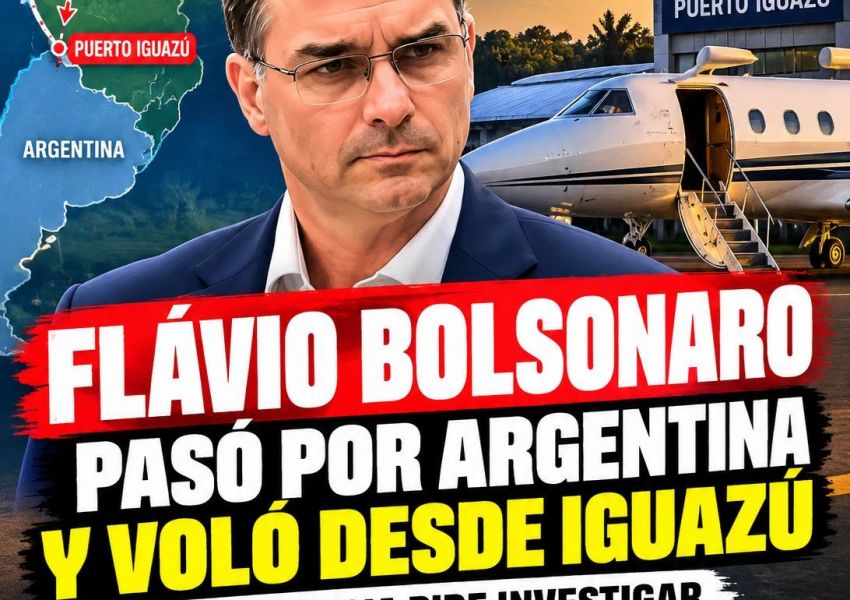 Flávio Bolsonaro pasó por Argentina y voló desde Iguazú a EE.UU.: una denuncia pide investigar el operativo