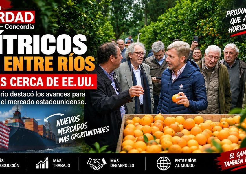 Frigerio aseguró que Entre Ríos está “cada vez más cerca” de exportar cítricos a Estados Unidos