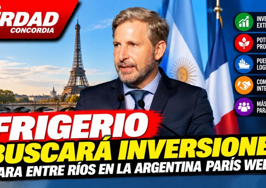 Frigerio buscará atraer inversiones para Entre Ríos durante la Argentina Paris Week