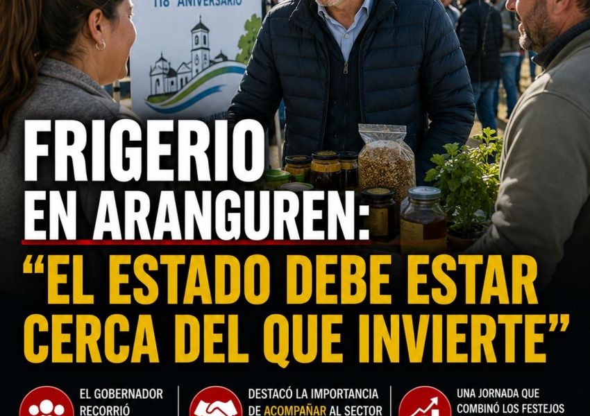 Frigerio destacó el rol del sector productivo durante el aniversario de Aranguren