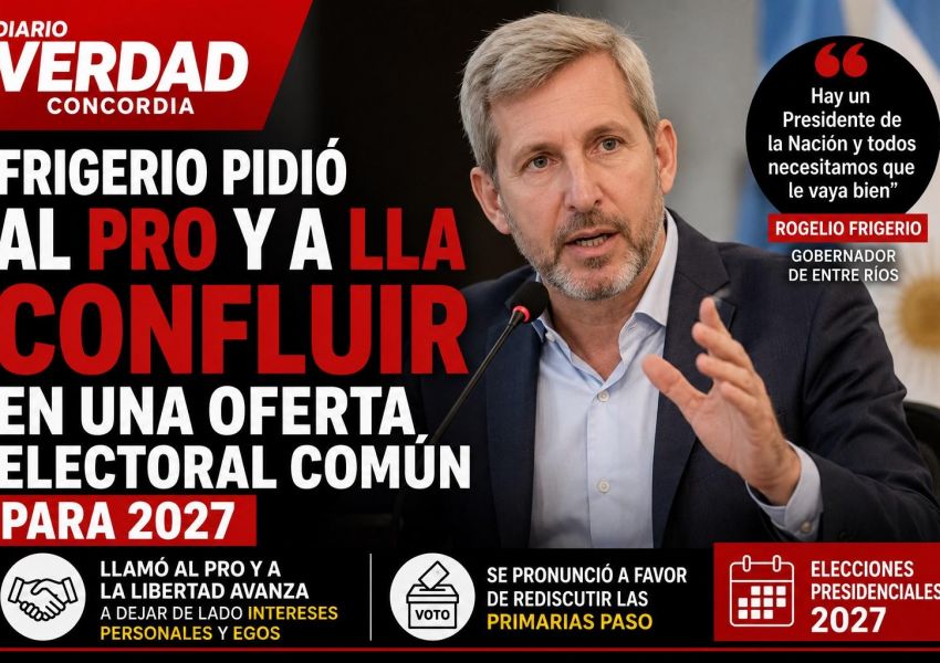 Frigerio llamó al PRO y a La Libertad Avanza a construir una propuesta electoral conjunta para 2027