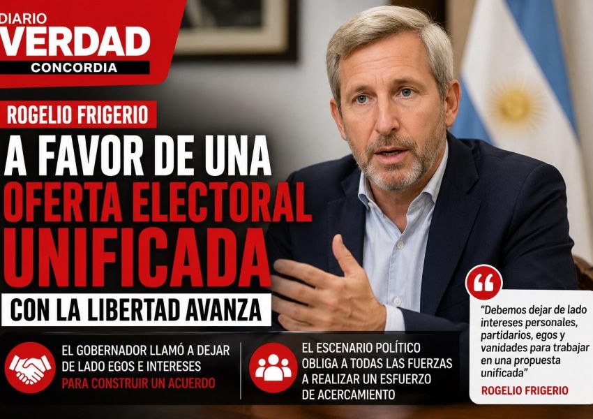 Frigerio respaldó una propuesta electoral unificada con La Libertad Avanza