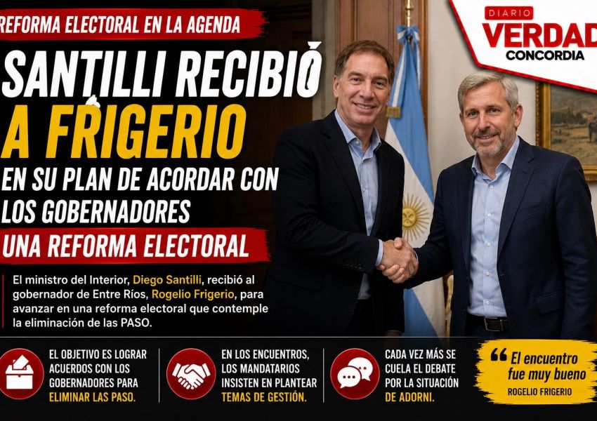 Frigerio se reunió con Santilli y avanza el debate por una reforma electoral