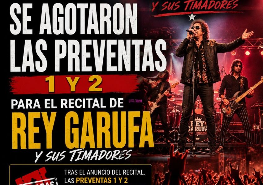 Furor por Rey Garufa en Concordia: se agotaron las preventas 1 y 2 en tiempo récord