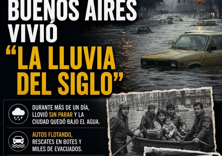 Hace 41 años, Buenos Aires vivió “La lluvia del siglo”: el temporal que paralizó la ciudad