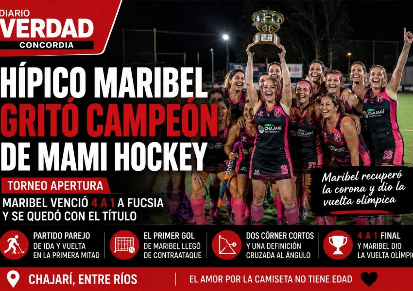 Hípico Maribel volvió a la cima y se consagró campeón del Torneo Apertura de Mami Hockey