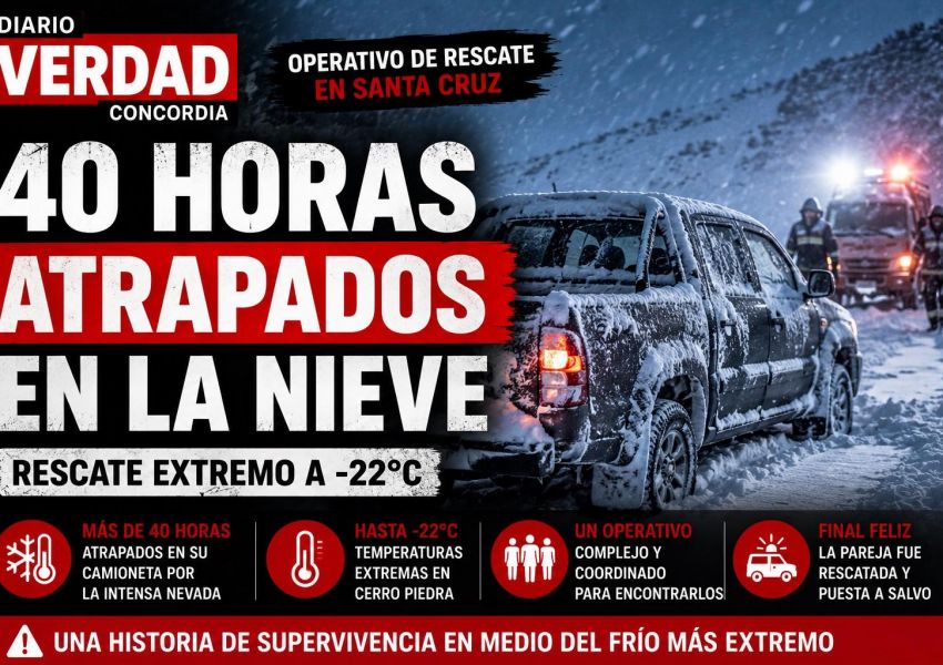 Impactante rescate en Santa Cruz: una pareja sobrevivió más de 40 horas atrapada en la nieve a -22°C