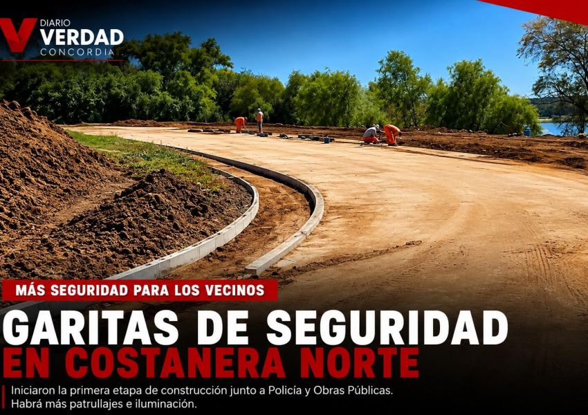 Instalarán garitas de seguridad en la Costanera Norte de Concordia
