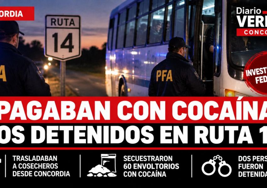 Investigan si pagaban con cocaína a cosecheros trasladados desde Concordia