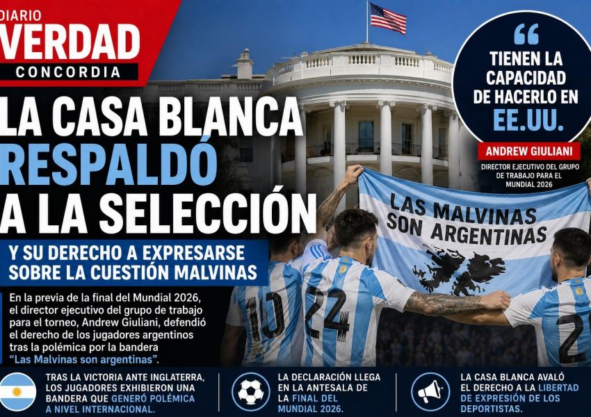 La Casa Blanca respaldó el derecho de la Selección Argentina a expresarse sobre Malvinas