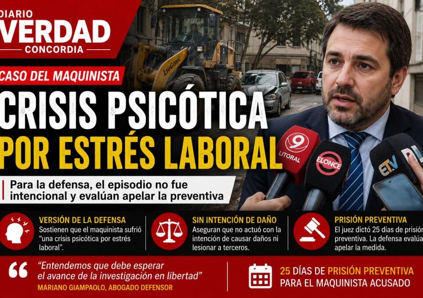 La defensa del maquinista atribuyó el episodio a una “crisis psicótica por estrés laboral” y analiza apelar la preventiva