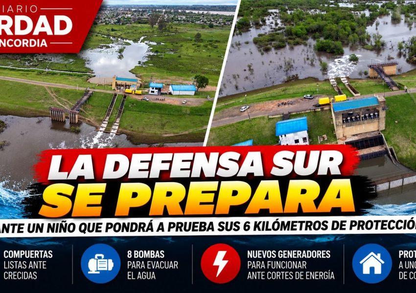 La Defensa Sur de Concordia se prepara ante posibles crecidas: compuertas, bombas y nuevos generadores