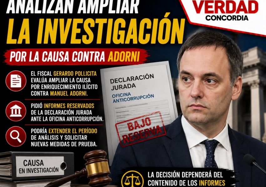 La Justicia analiza ampliar la investigación por presunto enriquecimiento ilícito contra Adorni