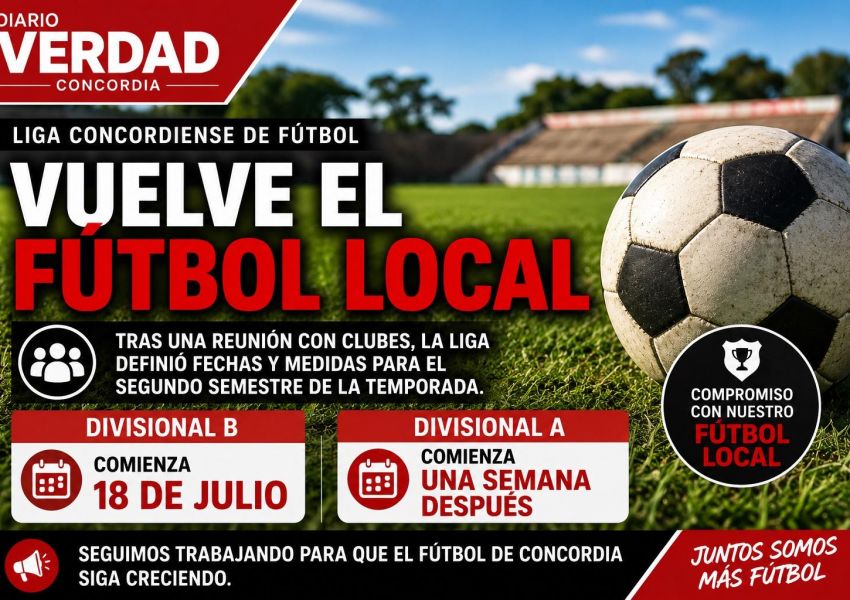 La Liga Concordiense confirmó cuándo volverán los torneos de Primera A y Primera B