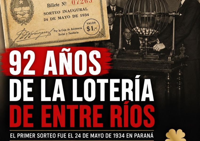 La Lotería de Entre Ríos cumple 92 años: el histórico sorteo que nació para financiar la asistencia social