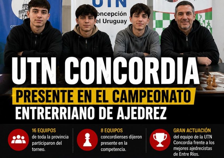 La UTN Concordia dijo presente en el Campeonato Entrerriano de Ajedrez por Equipos