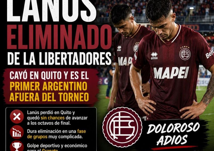Lanús cayó en Quito y se convirtió en el primer argentino eliminado de la Libertadores