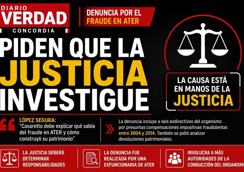 López Segura pidió investigar la denuncia contra Casaretto por el fraude en ATER