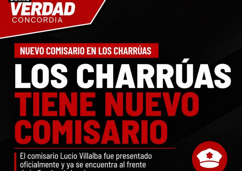 Los Charrúas tiene nuevo jefe de Policía: asumió el comisario Lucio Villalba
