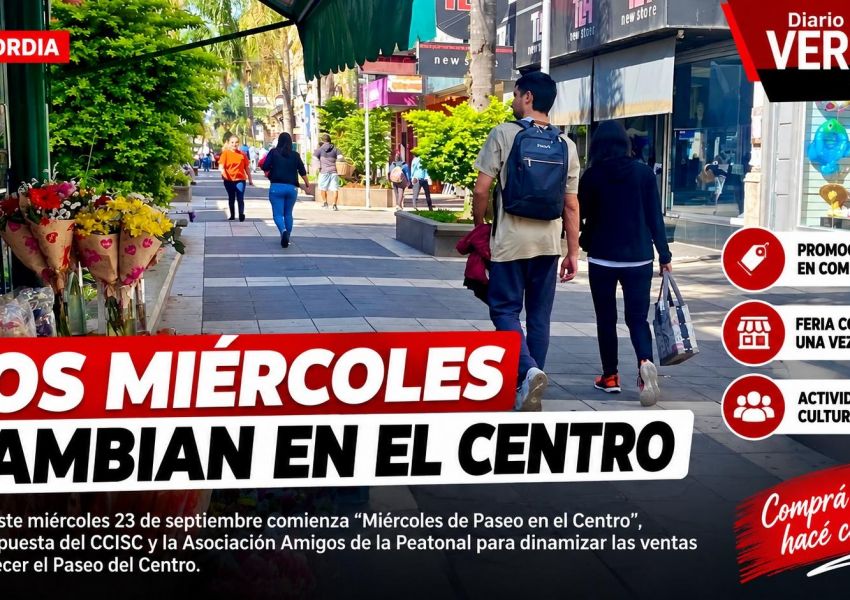 Los miércoles cambian en el centro de Concordia: habrá promociones, ferias y actividades