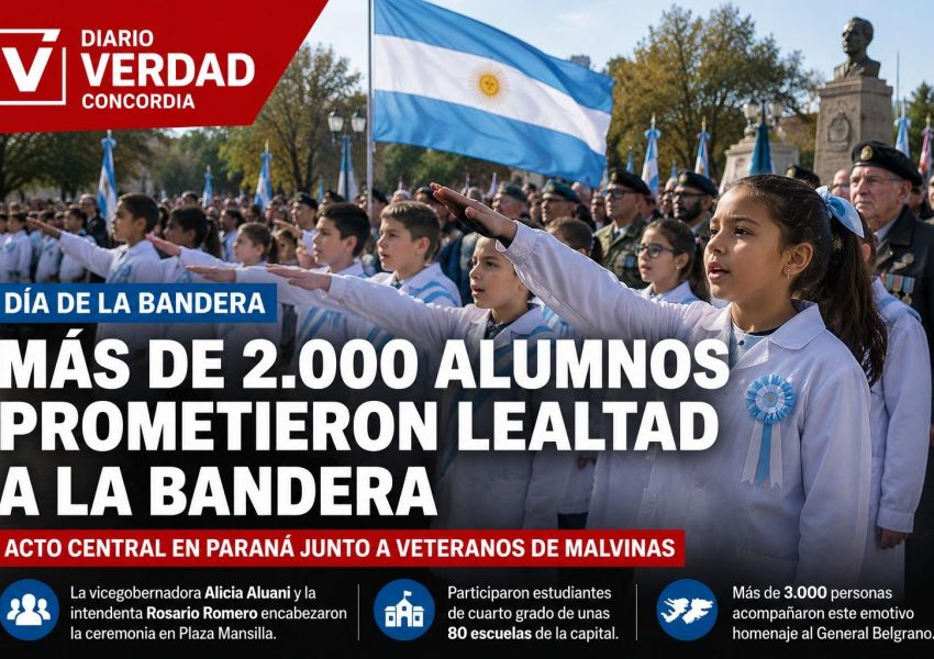 Más de 2.000 alumnos prometieron lealtad a la Bandera en Paraná