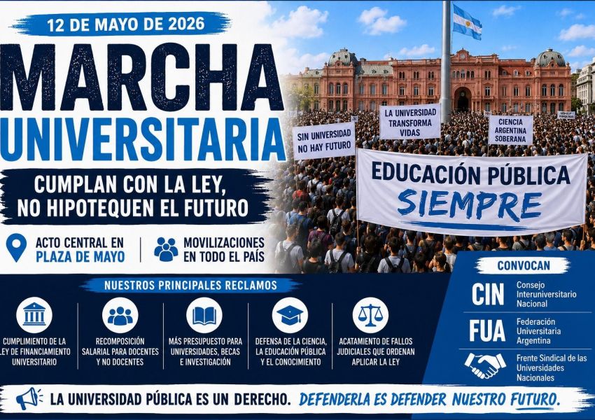 Masiva Marcha Federal Universitaria reclamó financiamiento y cumplimiento de la ley Multitudinaria movilización en Plaza de Mayo y todo el país