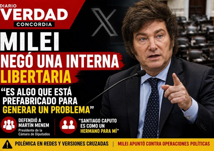 Milei negó una interna libertaria y apuntó contra operaciones políticas en redes