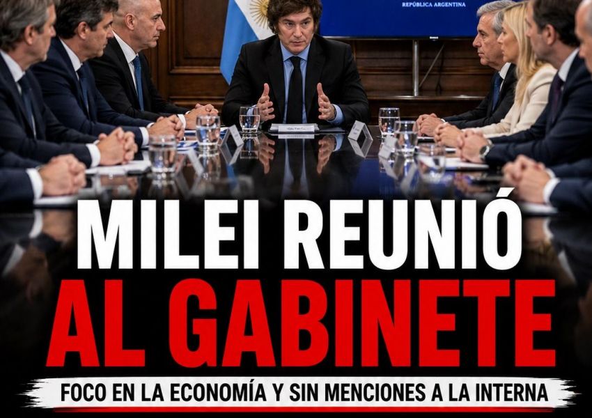 Milei reunió a su Gabinete con foco en la economía y evitó hablar de la interna