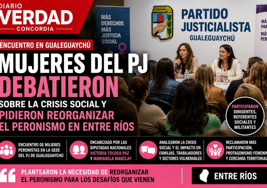 MUJERES DEL PJ DEBATIERON SOBRE LA CRISIS SOCIAL Y PIDIERON REORGANIZAR EL PERONISMO EN ENTRE RÍOS