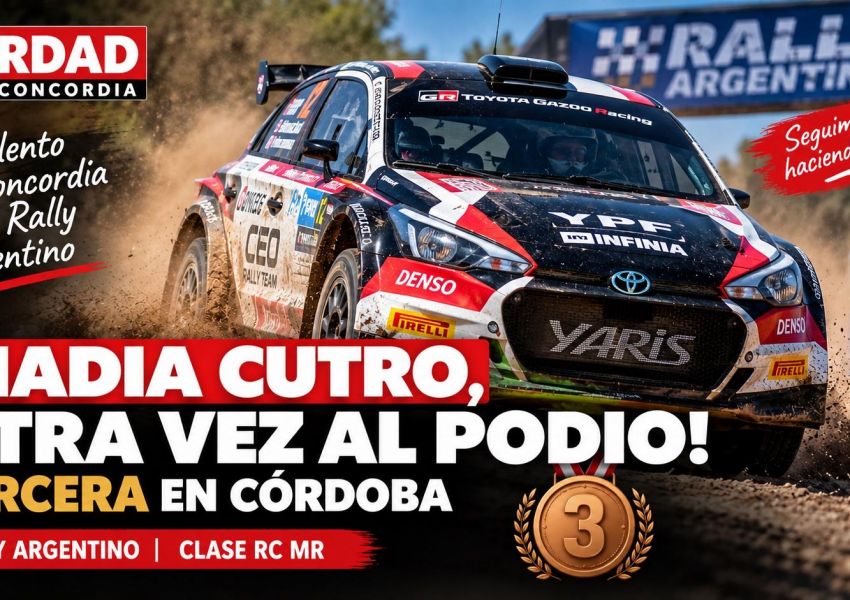 Nadia Cutro volvió al podio: fue tercera en una nueva fecha del Rally Argentino