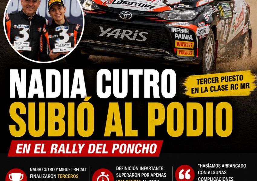 Nadia Cutro volvió al podio y mantiene vivo el sueño del campeonato