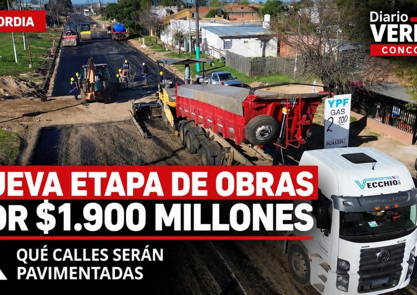 Nueva etapa de obras por $1.900 millones en Concordia: qué calles serán pavimentadas