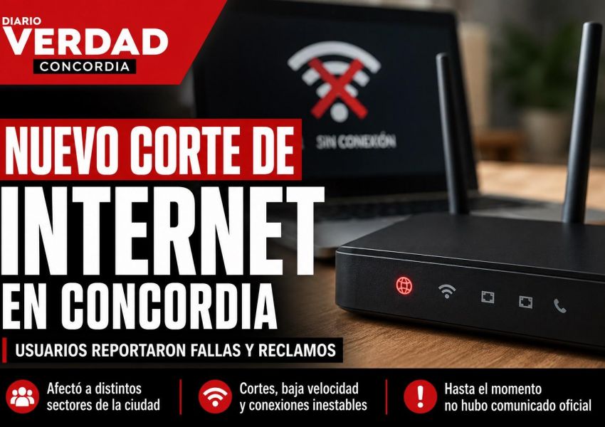 Nuevo corte de internet afectó a usuarios de distintos sectores de Concordia