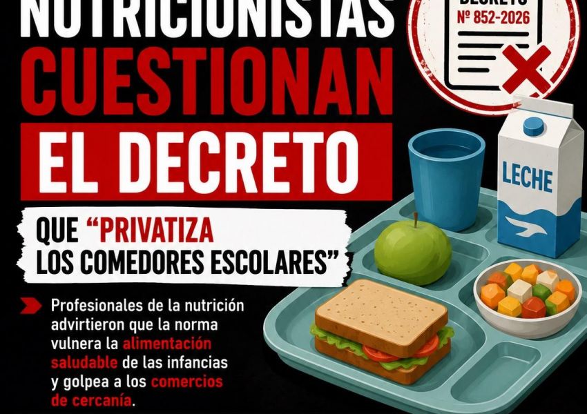 Nutricionistas entrerrianos cuestionan el decreto sobre los comedores escolares