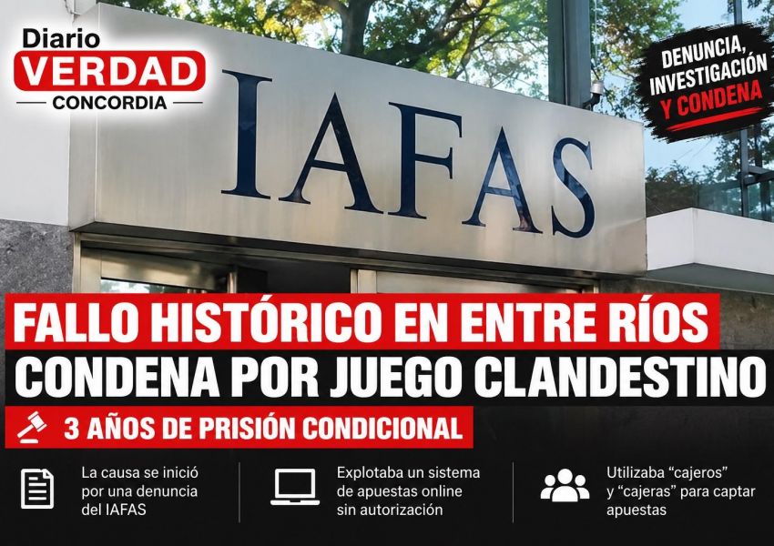 Primera condena por juego clandestino en Entre Ríos: tres años de prisión condicional