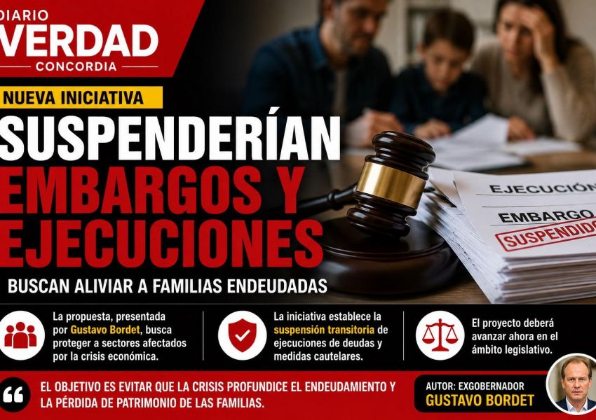 PROPONEN SUSPENDER EMBARGOS Y EJECUCIONES PARA ALIVIAR A FAMILIAS ENDEUDADAS