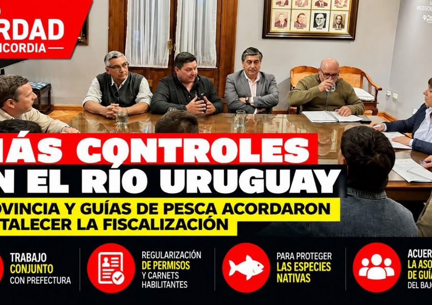 Provincia y guías de pesca acordaron reforzar los controles en el río Uruguay