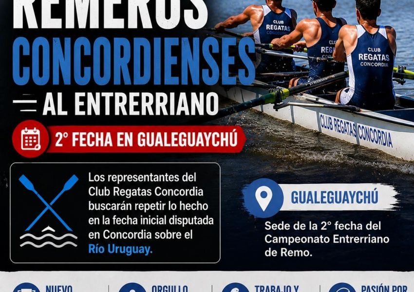 Remeros concordienses buscan volver a destacarse en el Entrerriano de remo
