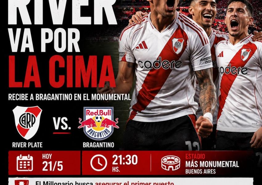 River busca asegurar la cima del grupo ante Bragantino en el Monumental