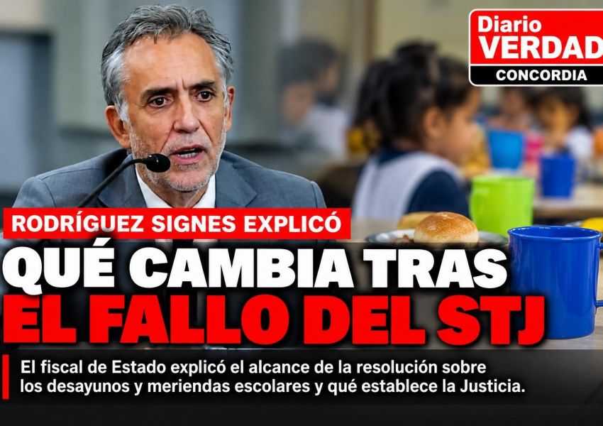Rodríguez Signes explicó qué cambia tras el fallo del STJ sobre los desayunos y meriendas escolares