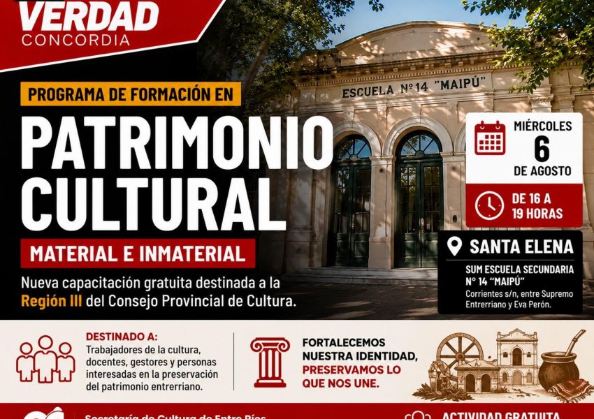 Santa Elena será sede de una nueva capacitación gratuita sobre patrimonio cultural