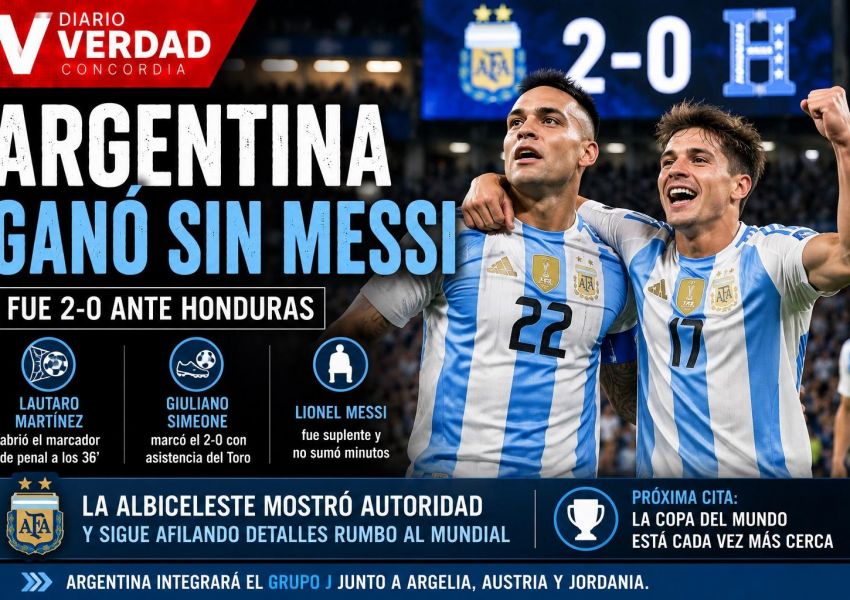 Sin Messi, Argentina derrotó a Honduras y llega con confianza a la recta final rumbo al Mundial