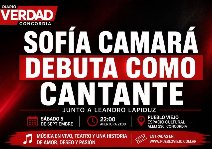Sofía Camará debuta como cantante en Concordia junto a Leandro Lapiduz: cuándo y dónde será el show