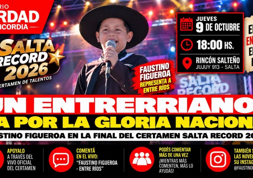 Un entrerriano busca hacer historia en Salta: Faustino Figueroa representa a Entre Ríos en la final nacional