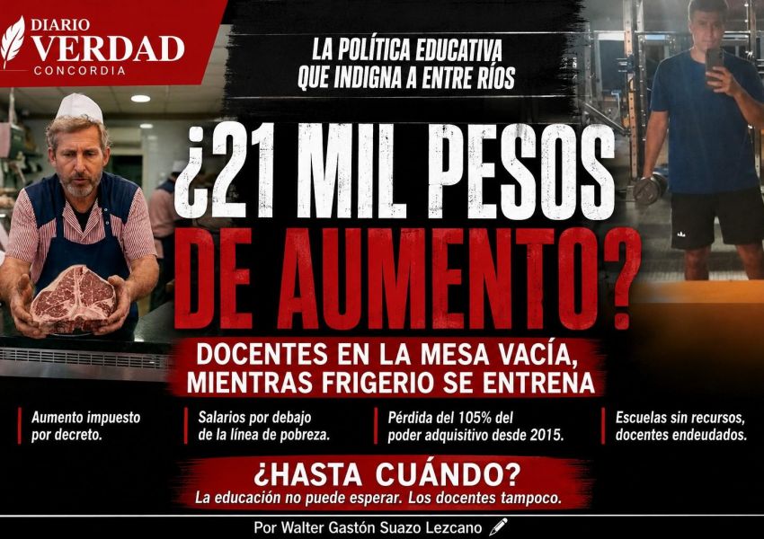 “Un kilo de carne”: la oferta salarial docente que encendió el conflicto en Entre Ríos