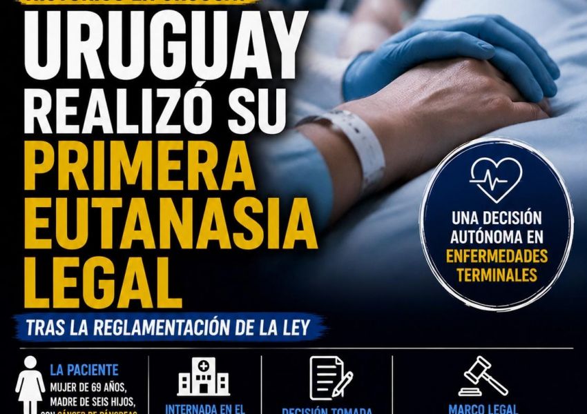 Uruguay realizó su primera eutanasia legal tras la reglamentación de la ley