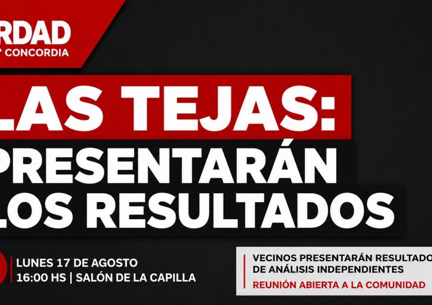 Vecinos de Las Tejas convocan a una reunión para presentar resultados de análisis independientes